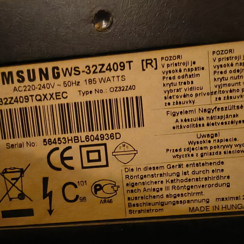 Samsung WS32Z409T 32-inch CRT TV with HDMI