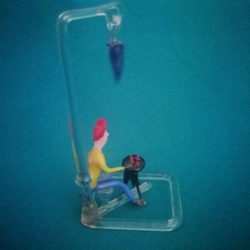 Murano glass handmade vintage decoration with chestnut seller figure