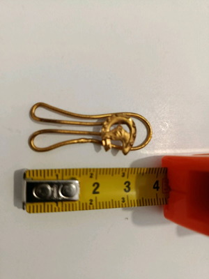 Vintage gold-plated tie clip 1960s with embossed horse used