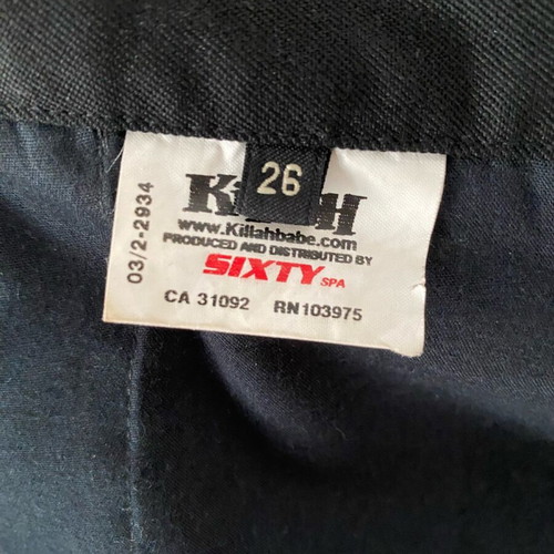 Miss Sixty Killah Black Tuxedo Stripe Pants like new, low rise, size 7XL