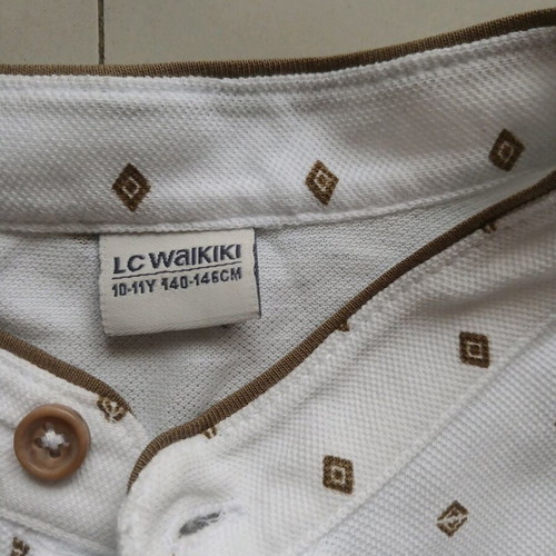 Lc Waikiki T-shirt like new, white and brown, size 146-152 cm