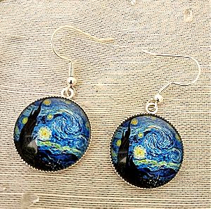 Σκουλαρικια Starry Night - Vincent Van Gogh