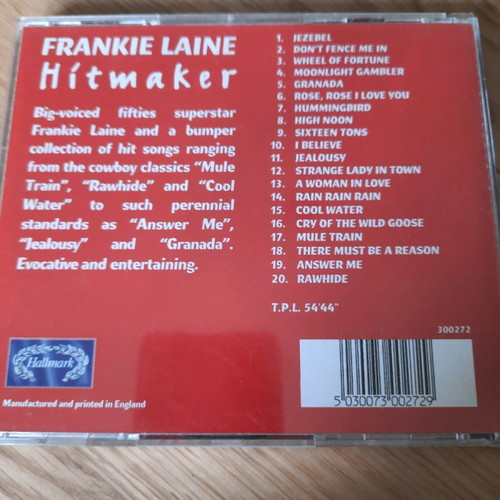 Frankie Laine CD used, jazz