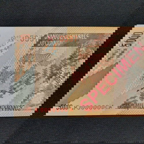 SPECIMEN. CONGO 5 000 FRANCS.