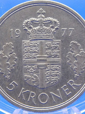 Νόμισμα 5 Kroner Δανία 1977 Βασίλισσα Μαργαρίτα Β'