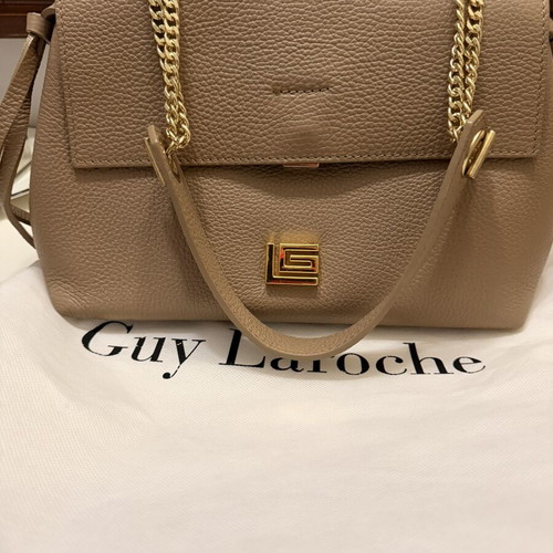 Guy Laroche leather crossbody bag, beige