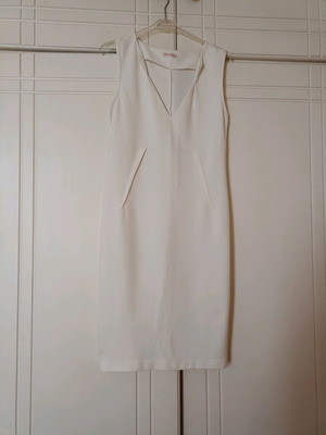 Rouge Paris midi dress white size medium new