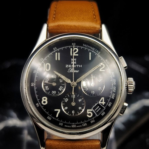 Zenith Prime Hand-Wound Chronograph vintage, used