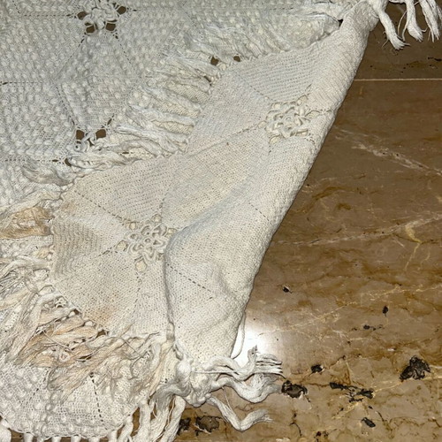 Vintage handmade crochet table runner 1.38m x 0.90m