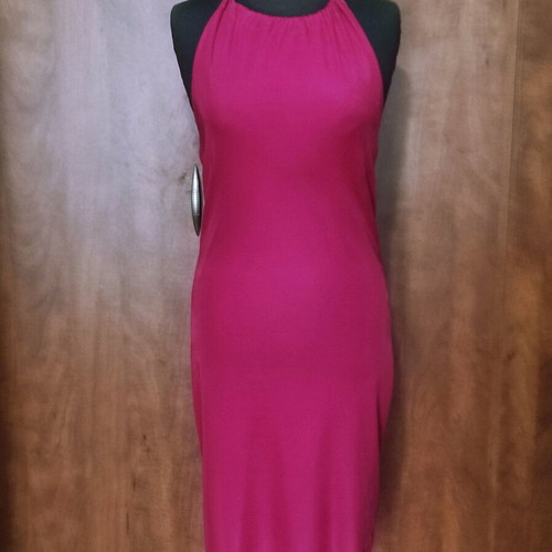 Luxury Who's Who Milano midi dress new, silk and viscose, pink