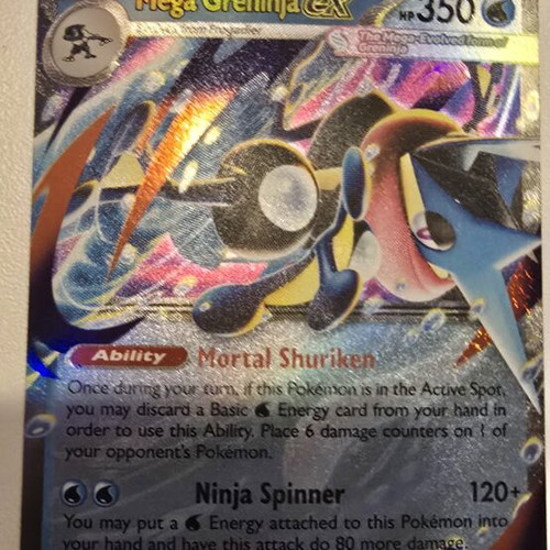 Mega Greninja EX Pokemon card like new