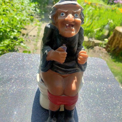 Angry witch figure used with music