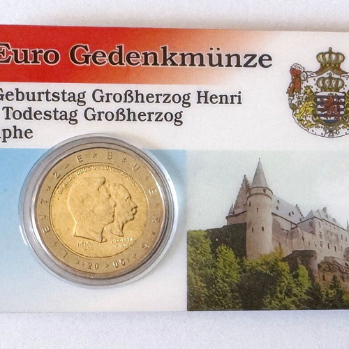Luxembourg 2 Euro 2005 Coincard BU commemorative coin