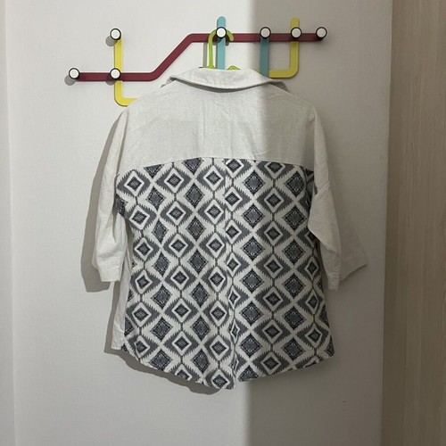 Summer cotton set white and blue, new