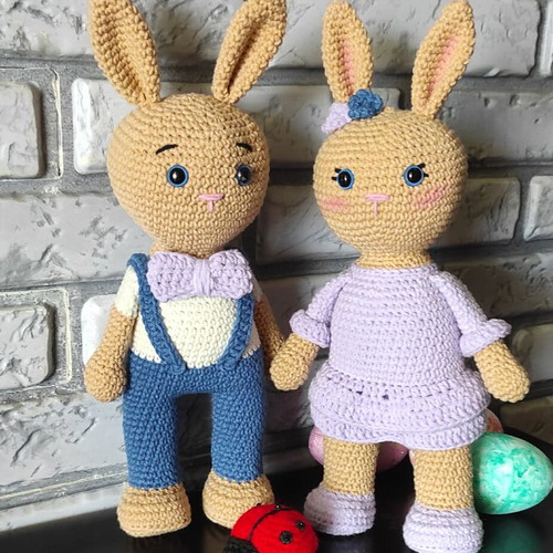 Amigurumi set handmade bunnies new