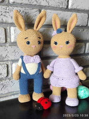Amigurumi set handmade bunnies new
