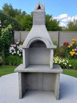 Emily Concrete Garden Barbecue new, unpainted