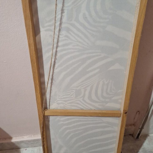 Canvas painting with zebras, like new, 30x90cm