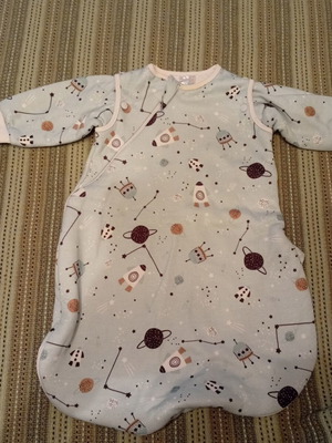 Baby sleeping bag used, up to 6 months, space design