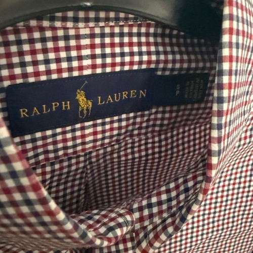 Ralph Lauren checked shirt, red and blue, size S