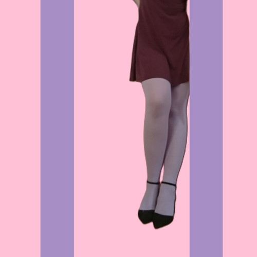 Απαλό λιλά ελαστικό καλσόν καινούργιο, one size M–L