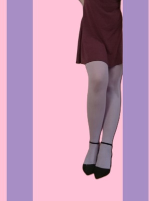 Απαλό λιλά ελαστικό καλσόν καινούργιο, one size M–L