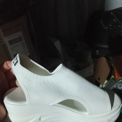 Shoes used, white platform sandals size 38, comfortable