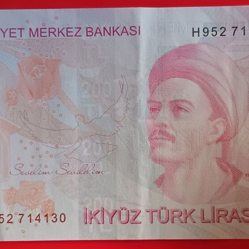 Lot 295 Turkish lira banknotes used