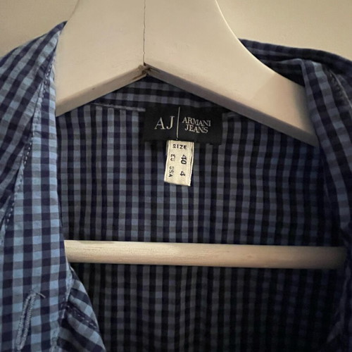 Armani Jeans shirt blue checkered like new, size S