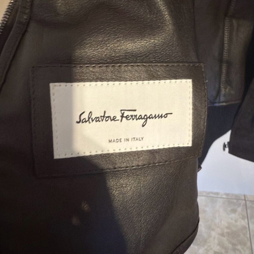 Suede leather jacket Salvatore Ferragamo brown, size 52, like new