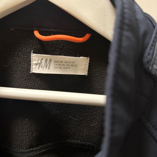 Children's dark blue waterproof jacket with lining used