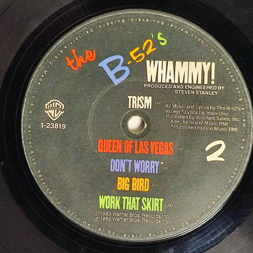 The B-52's Whammy! vinyl used, first American pressing