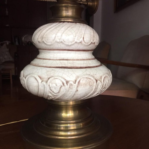 Vintage Table Lamp with Ceramic Base like new