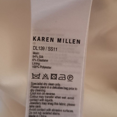 Karen Millen Silk Dress Like New, Multicolor, Size XL