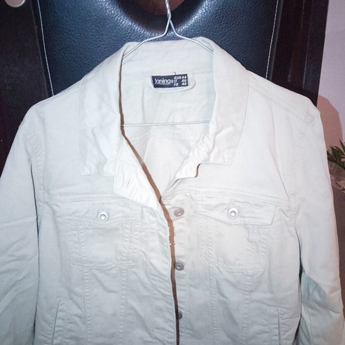 Women's denim jacket in grey lavender, size Large