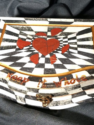 Hand-painted wooden storage box made to order