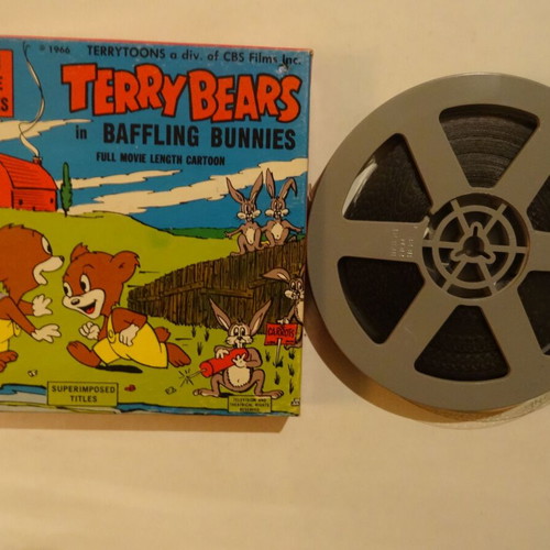 Standard 8mm Silent Film 200ft "BAFFLING BUNNIES" like new