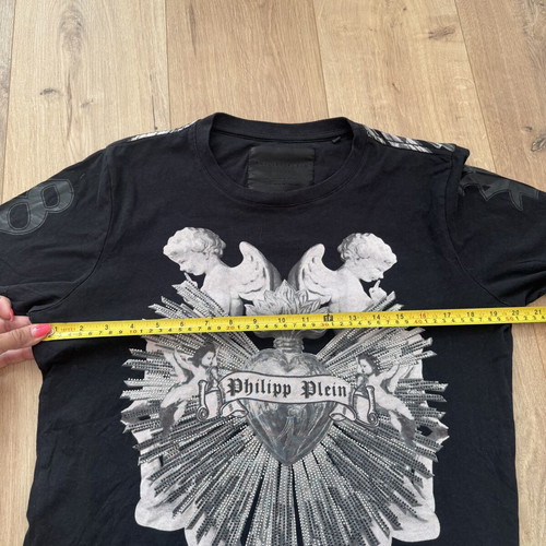 Philipp Plein Men’s Black Graphic T-Shirt Slim Fit Size L Like New