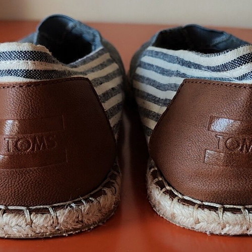 TOMS Espadrilles men's blue chambray size 44.5 used
