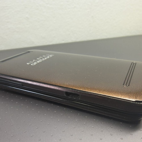 Alcatel mobile phone, brown