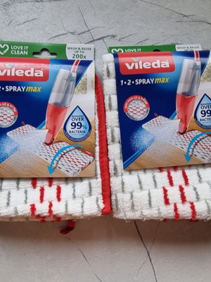 Vileda 1-2 Spray Max like new with 3 microfiber cloths