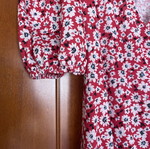 Floral Wrap Dress Bershka μέγεθος S σαν καινούργιο, κόκκινο και άσπρο