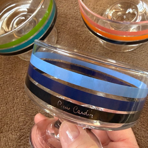 Vintage Pierre Cardin ice cream bowls set of 6, new