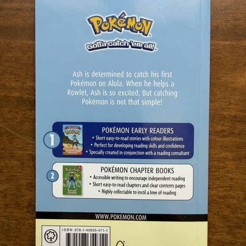 Pokemon Early Reader Battle on Alola book like new, English