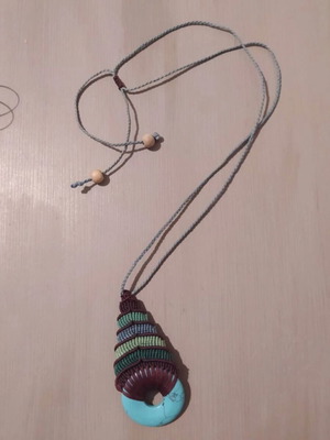 Macrame necklace new with adjustable length