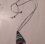 Macrame necklace new with adjustable length