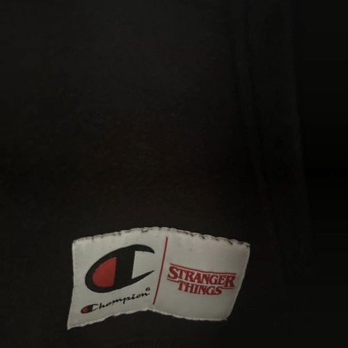 Stranger Things Columbia sweatshirt like new, black multicolor, size L