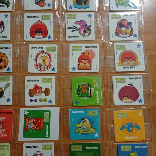 Bingo Koukou Roukou Angry Birds album with complete sticker set, like new