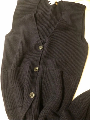 Zara Home Long Sleeveless Vest Women M/L Blue Like New