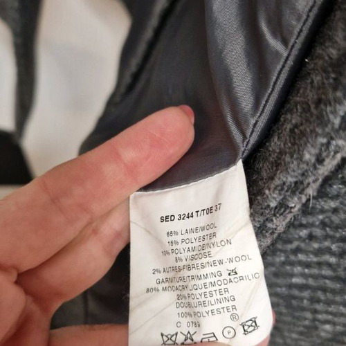 Raxevsky Small coat dark gray like new, 65% wool